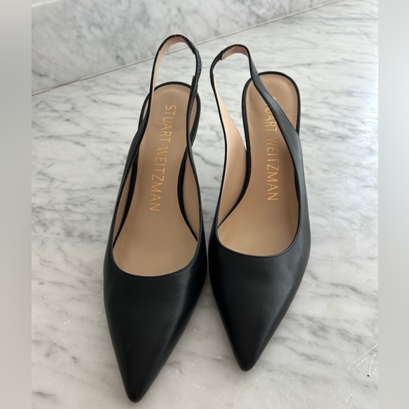 Stuart Weitzman Linsi Pointed Toe Slingback Pump - Picture 5 of 8
